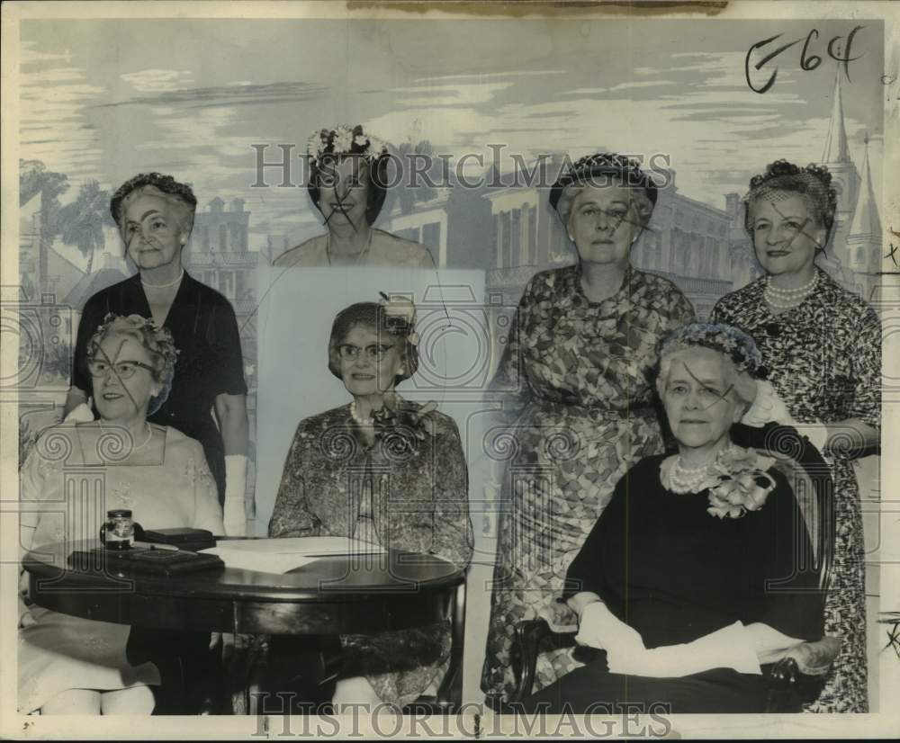 1962 Officers of Le Petit Salon at St. Peter Street Clubhouse - Historic Images