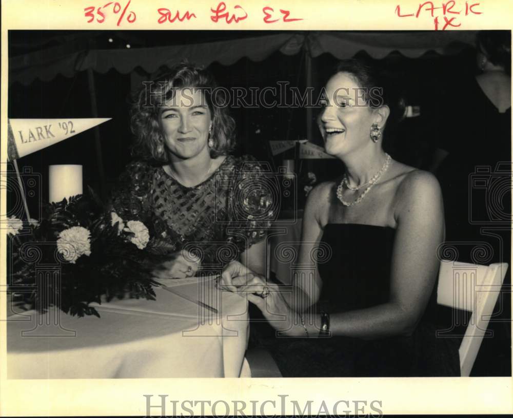 1992 Jessica White &amp; Anne Gillin at a Lark event - Historic Images