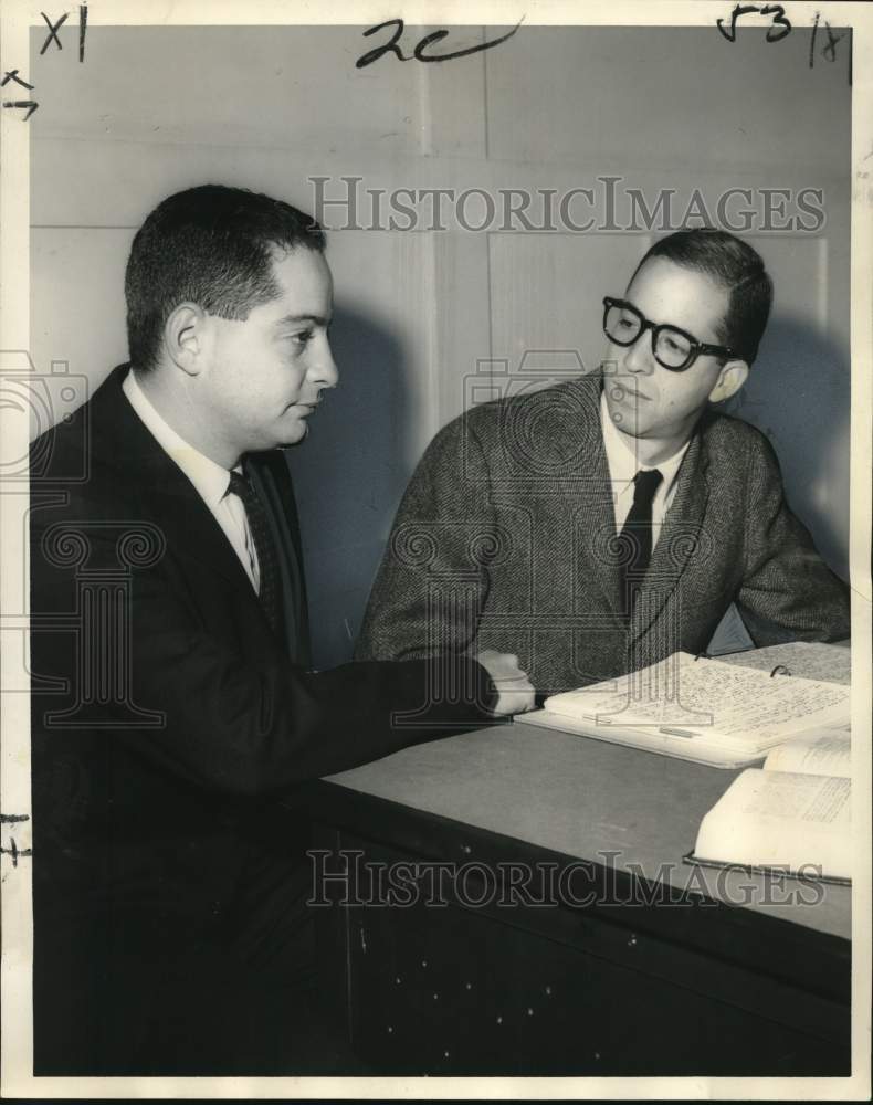 1961 Brothers-in-law Jacques L. Weiner, left, and Donald P. Weiss - Historic Images