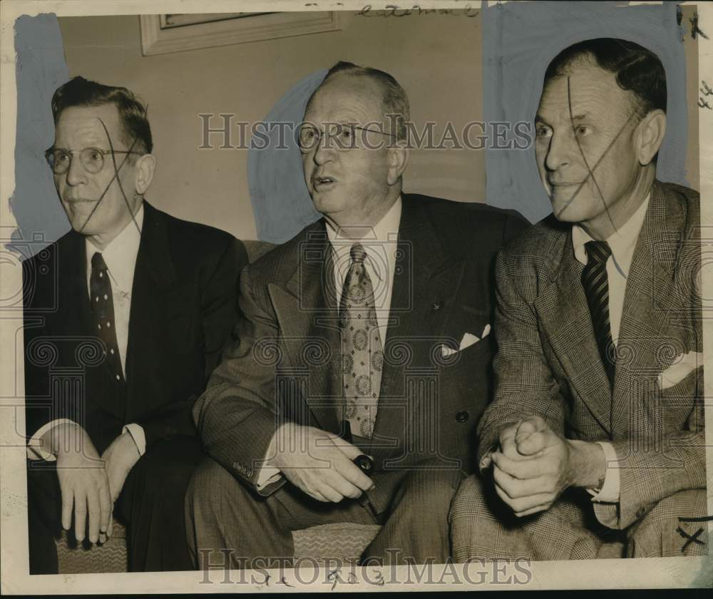 1953 Charles B. Shattuck with unidentified men - Historic Images