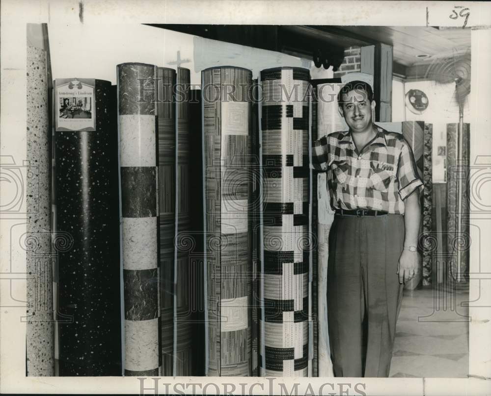 1953 Nathan Shapiro, co-owner of Newton Hardwood Floor, New Orleans - Historic Images