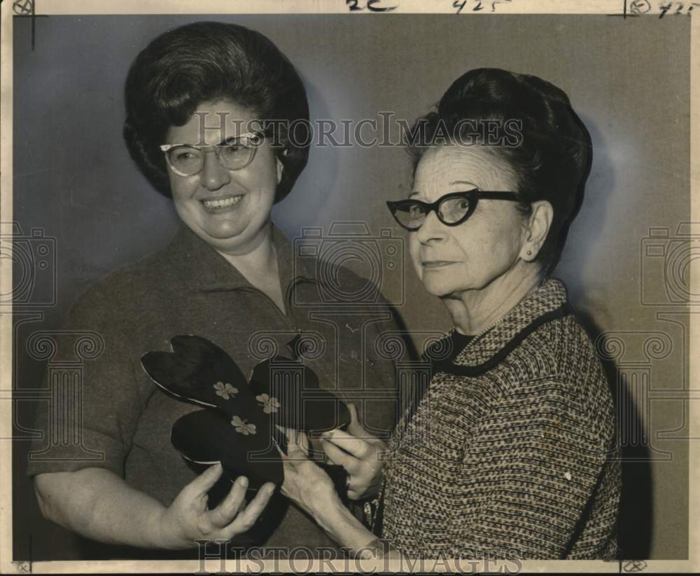 1970 Mrs. Olga Dugas with Miss Eva Steuernagel at Installation Event - Historic Images