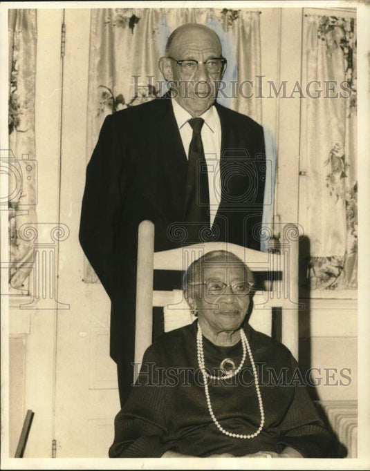 1973 Mr. and Mrs. William Riley on 50th Wedding Anniversary - Historic Images