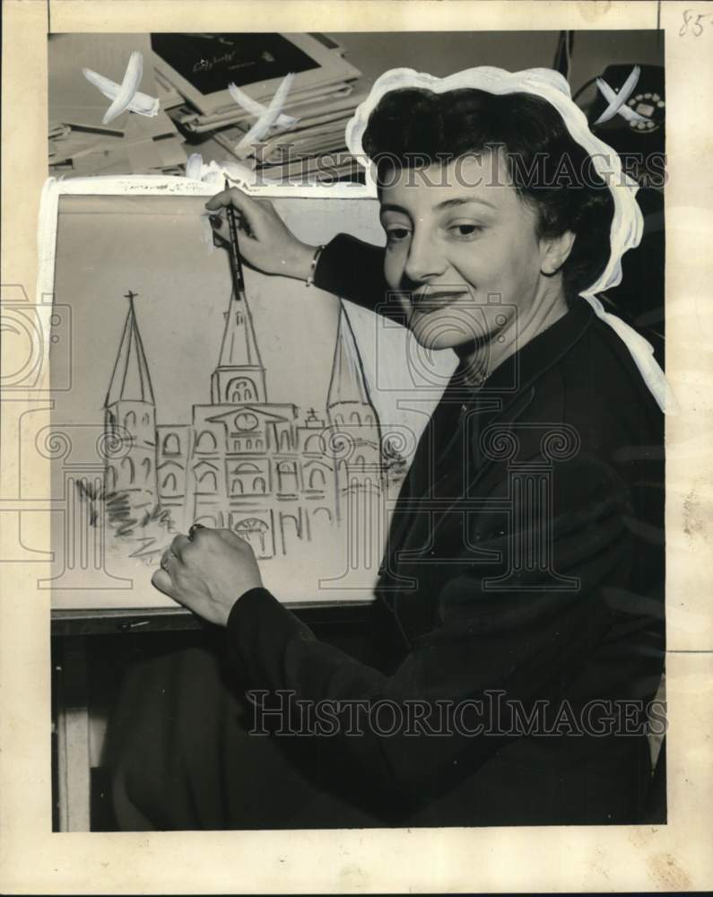 1952 Commercial artist Margie Stone - Historic Images