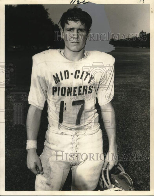 1969 Press Photo Ricky Stone, football player for Mid-City Pioneers - noo76120- Historic Images