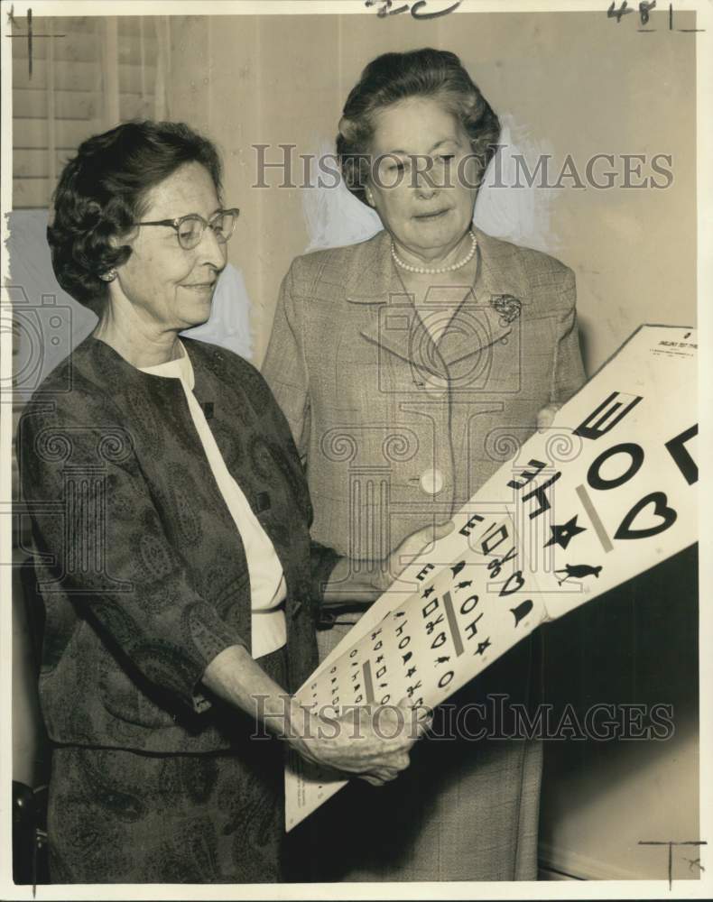 1968 Press Photo Dr. Marie Stanbery &amp; Mrs. Jacob G. Long, eye-saving crusaders - Historic Images