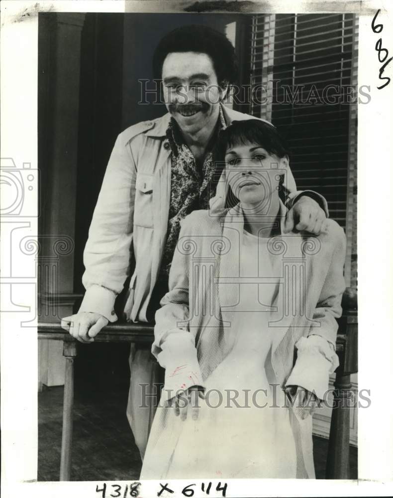 1980 Tom Topor, author of drama "Nuts" with leading lady Anne Twomey - Historic Images