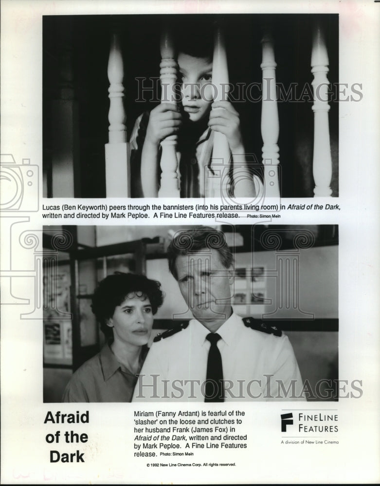 1992 Ben Keyworth, Fanny Ardant &amp; James Fox in Afraid of the Dark. - Historic Images