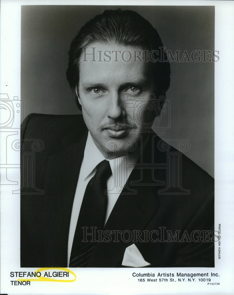 1991 Press Photo Stefano Algieri, tenor. - Historic Images