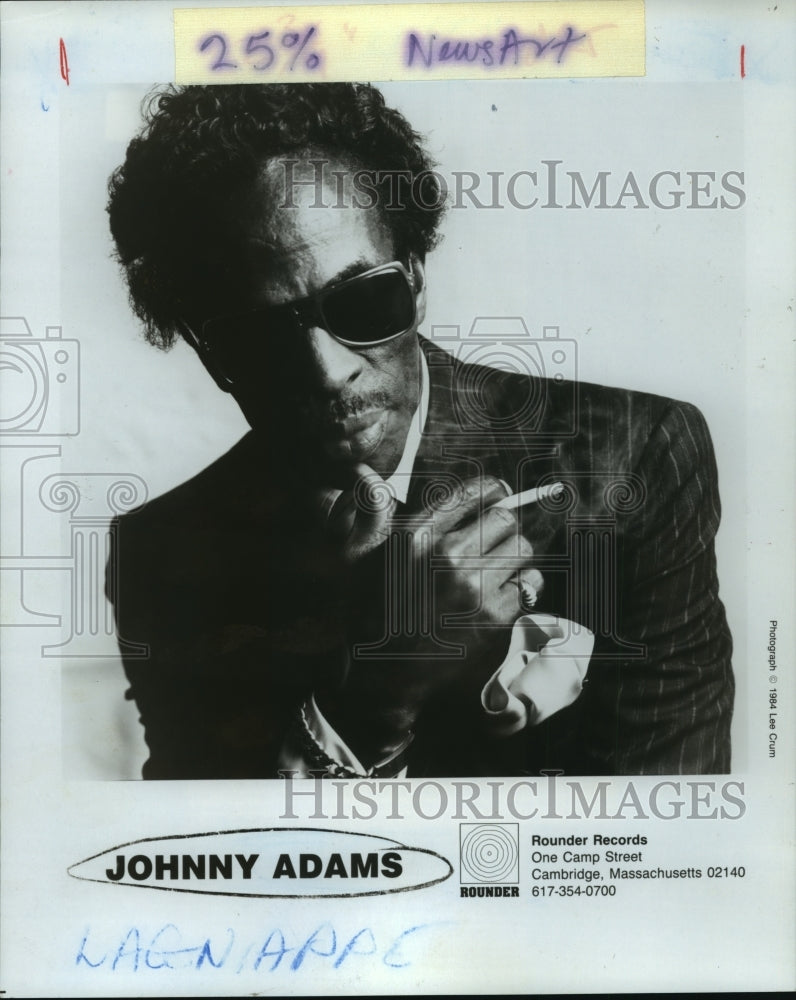 1984 Press Photo Johnny Adams, American blues, jazz and gospel singer. - Historic Images