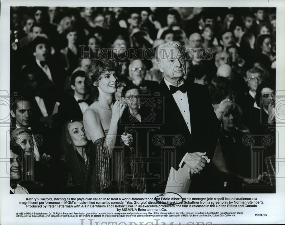 1982 Press Photo Kathryn Harrold and Eddie Albert in Yes, Giorgio. - nop01132- Historic Images