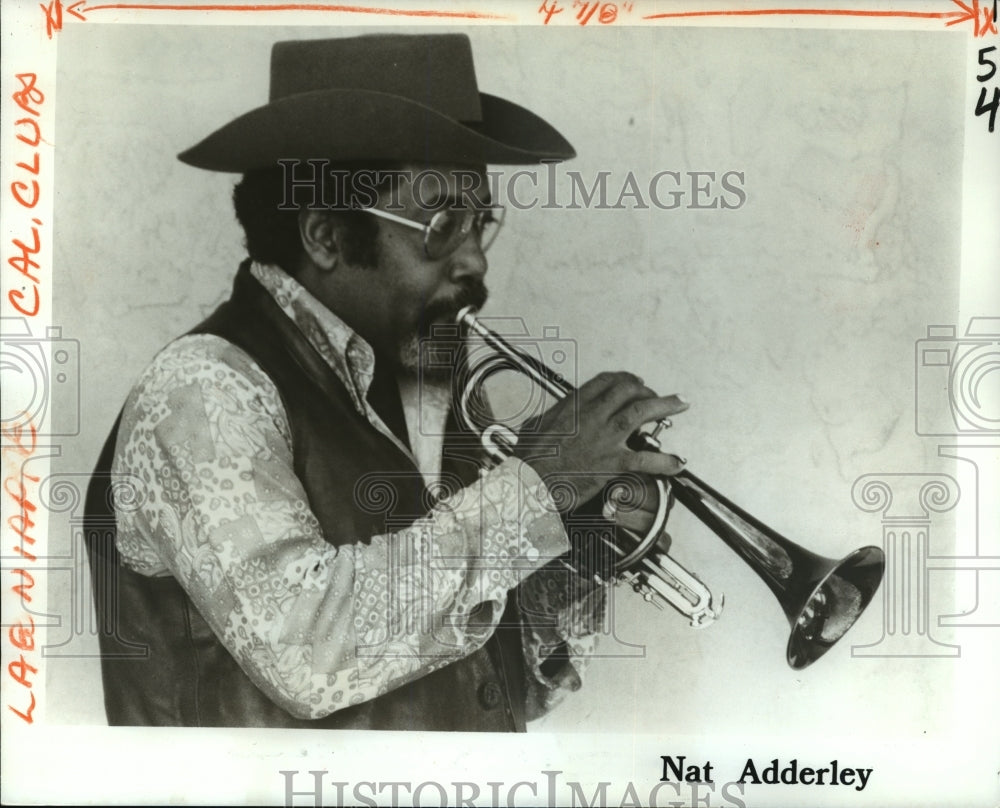 1981 Press Photo Nat Adderly, jazz musician. - Historic Images