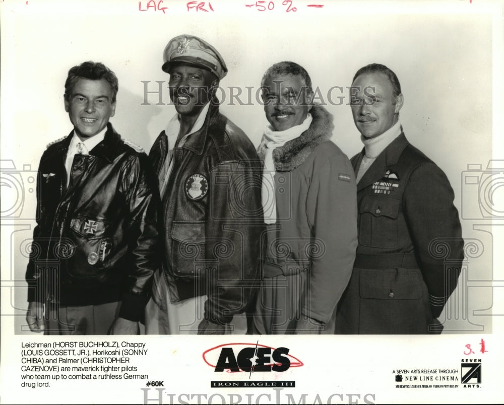 1992 Horst Buchholz and Louis Gosset Jr. in Aces Iron Eagle III. - Historic Images