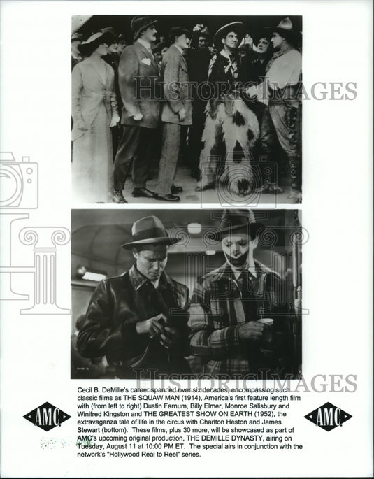 1998 Scenes from The Squaw Man 1914 & Greatest Show on Earth 1952. - Historic Images