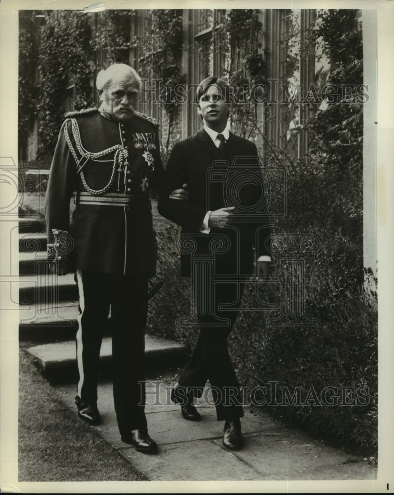 1978 Press Photo Harry Andrews and Beau Bridges in The Four Feathers, on NBC. - Historic Images