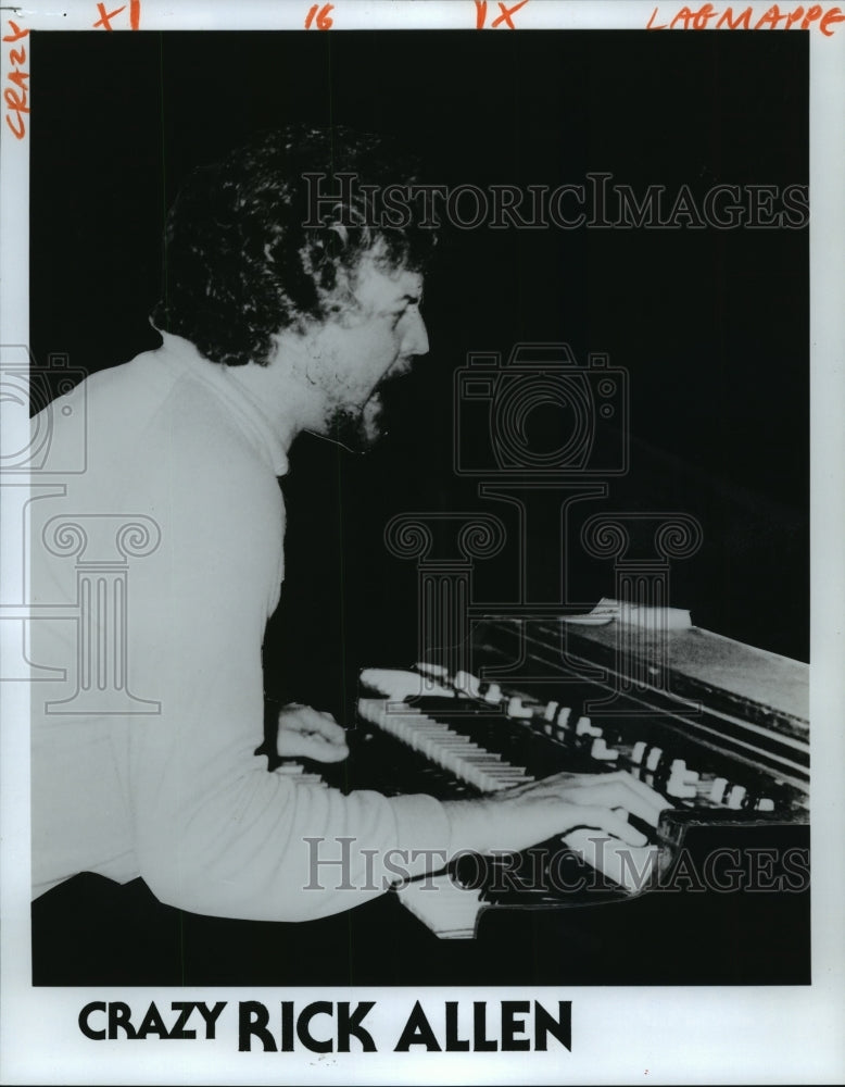 1986 Press Photo Rick Allen, organist. - nop02467-Historic Images