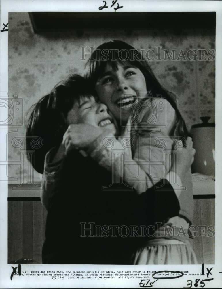 1982 Press Photo Brent and Erica Katz in &quot;Amityville II: The Possession&quot; Film - Historic Images