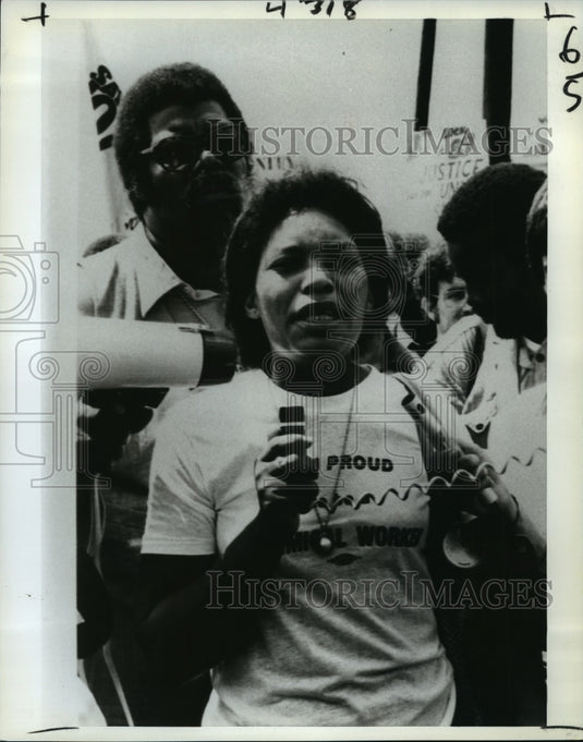 1983 Press Photo Scene from "Resurgence: The Movement of Equality vs. the KKK" - Historic Images