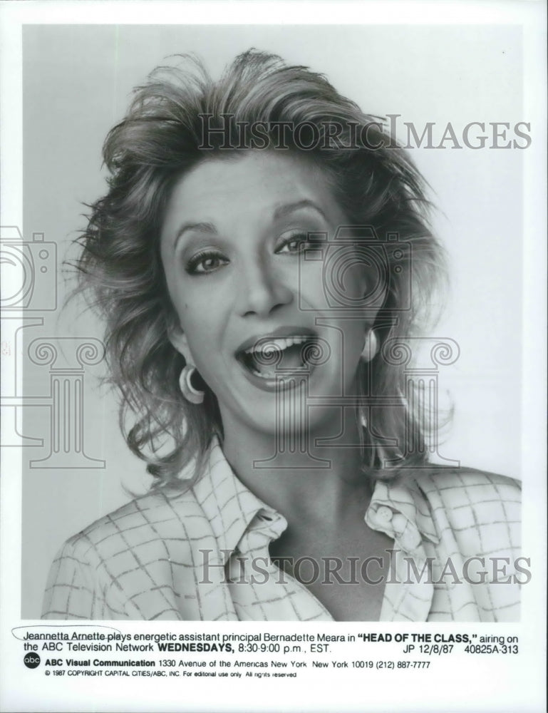 1987 Actress Jeanette Arnette for "Head of the Class" ABC TV Series - Historic Images