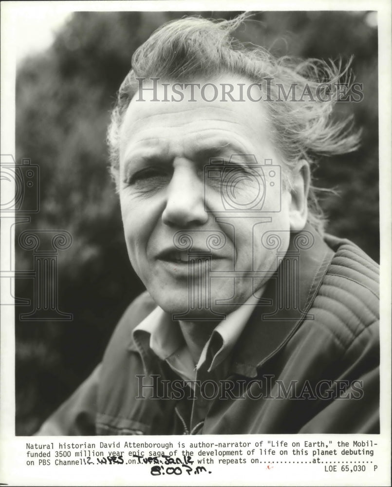 1982 &quot;Life on Earth&quot; - David Attenborough, Natural Historian - Historic Images