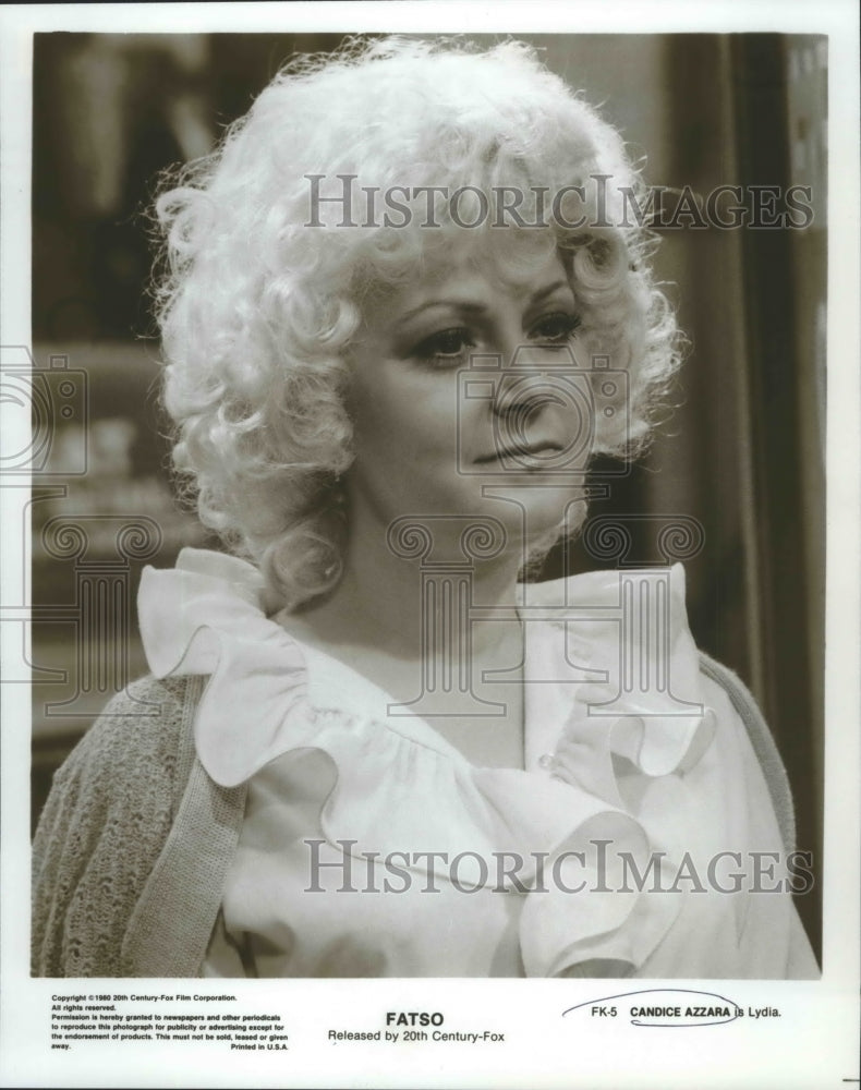 1980 Press Photo Actress Candice Azzara is Lydia in &quot;Fatso&quot; - Historic Images