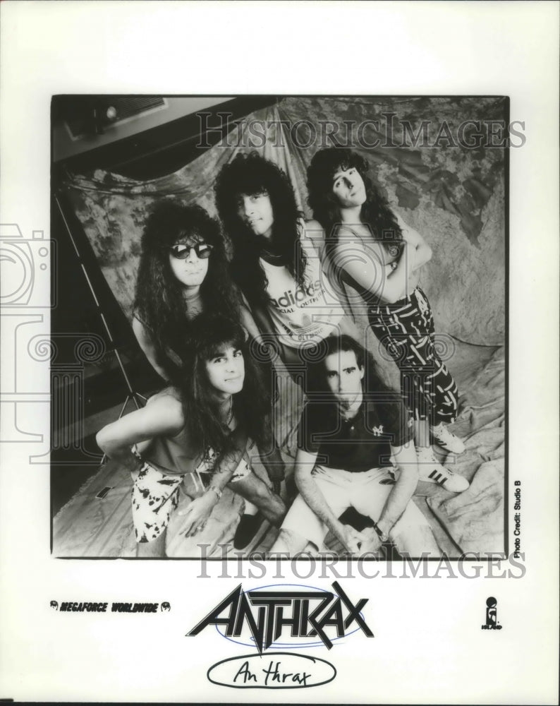 1989 Press Photo Anthrax, thrash metal band from New York City.