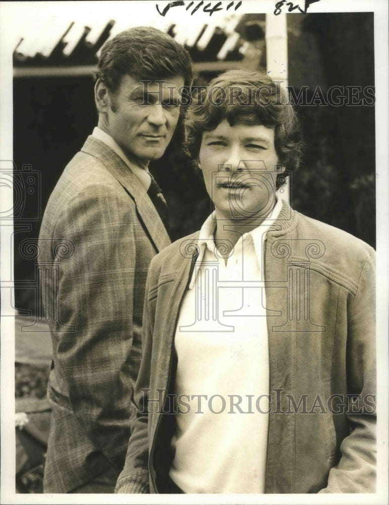 1975 Don Murray and Michael Anderson Jr. on Police Story, on NBC. - Historic Images