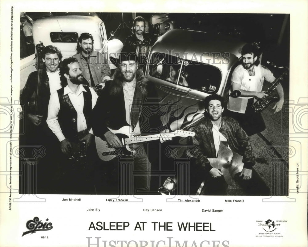 1989 Jon Mitchell, Larry Franklin &amp; John Ely of Asleep at the Wheel. - Historic Images