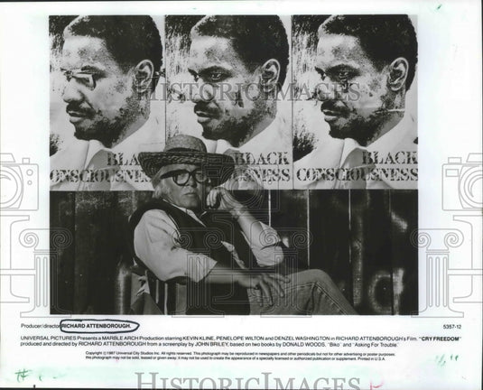 1987 Richard Attenborough, producer and director of Cry Freedom.-Historic Images