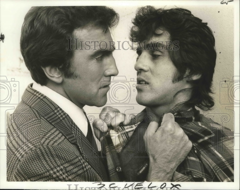 1974 Press Photo "Police Story" - Pedro Armedariz and Pepe Serna on NBC- Historic Images