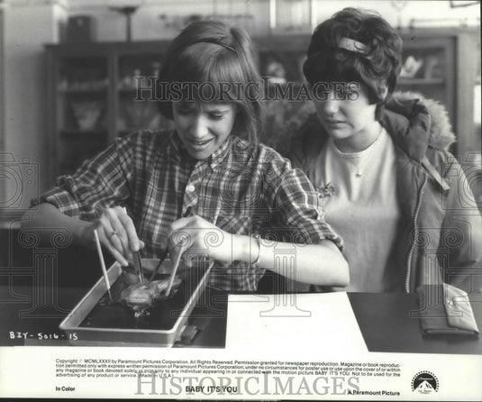 1987 Rosanna Arquete and Liane Curtis star in Baby, It's You. - Historic Images