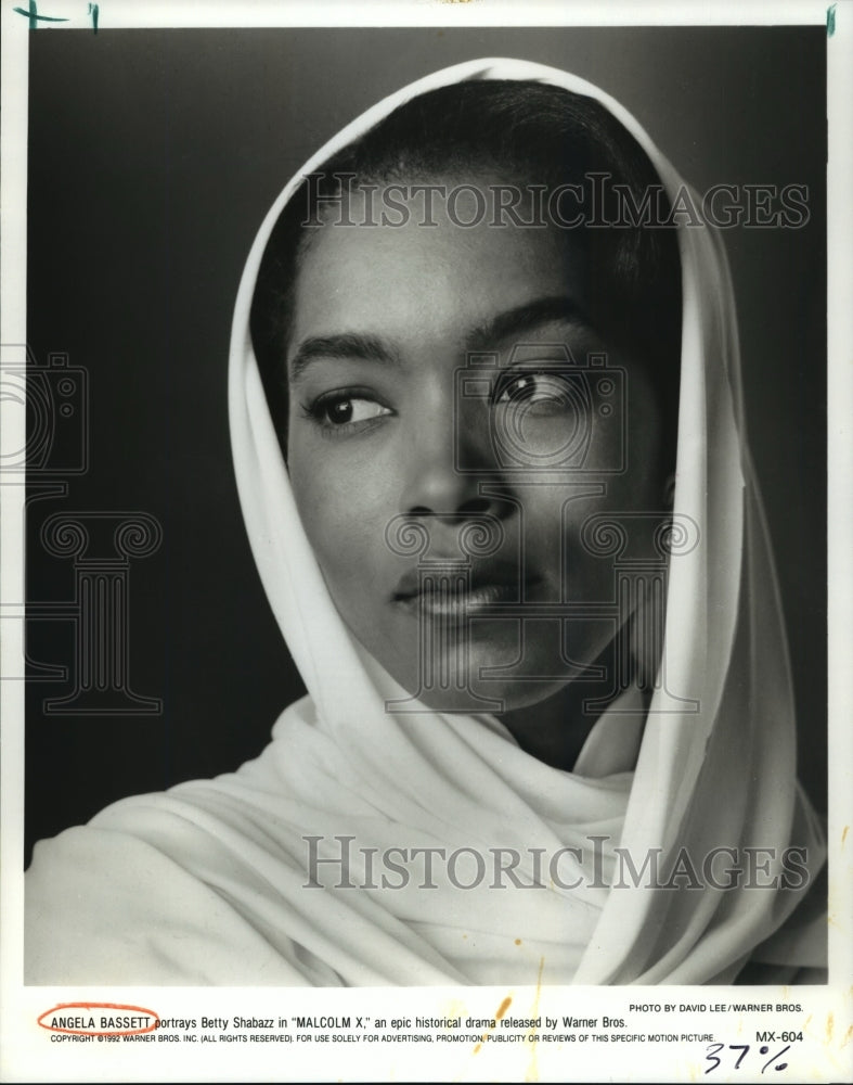 1992 Angela Bassett as Betty Shabazz in "Malcolm X" Movie - Historic Images