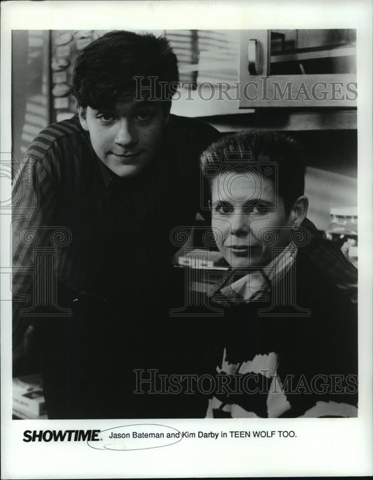 1988 Press Photo Jason Bateman, Kim Darby in "Teen Wolf Too" Showtime - Historic Images