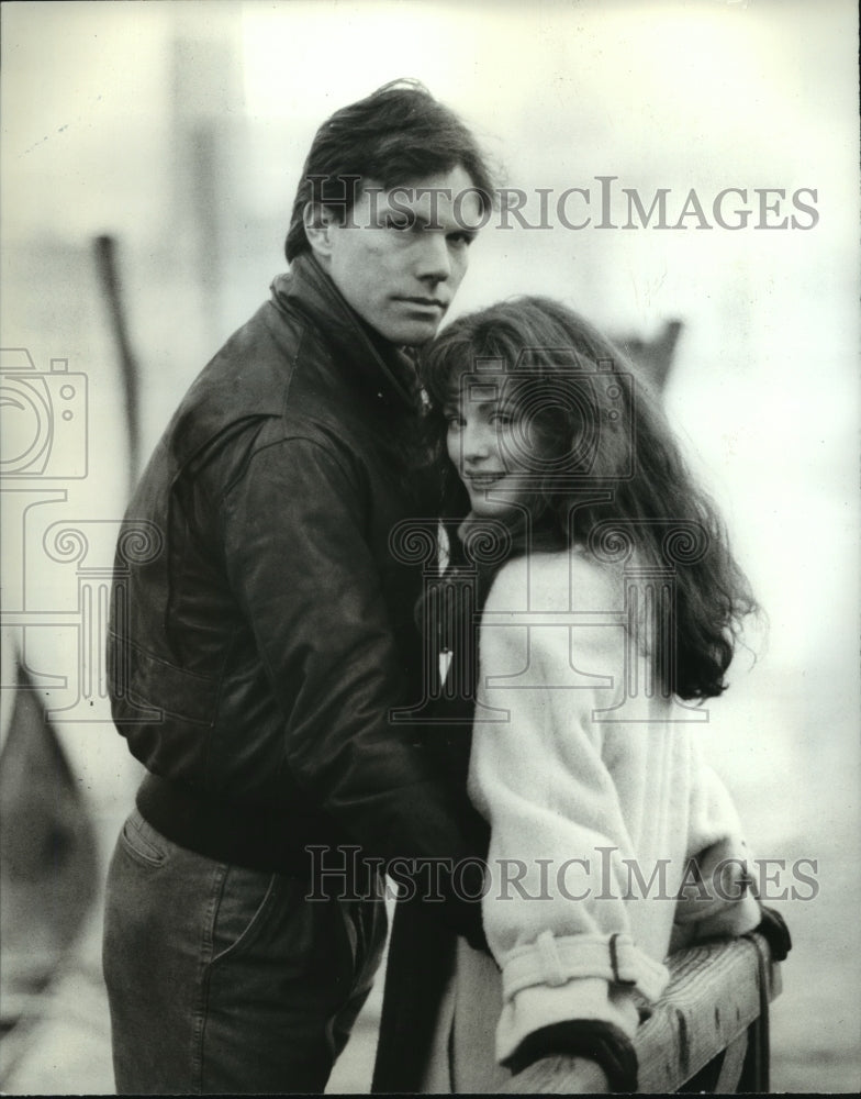 1987 Steve Bassett, Julianne Moore on "As the World Turns" CBS TV - Historic Images