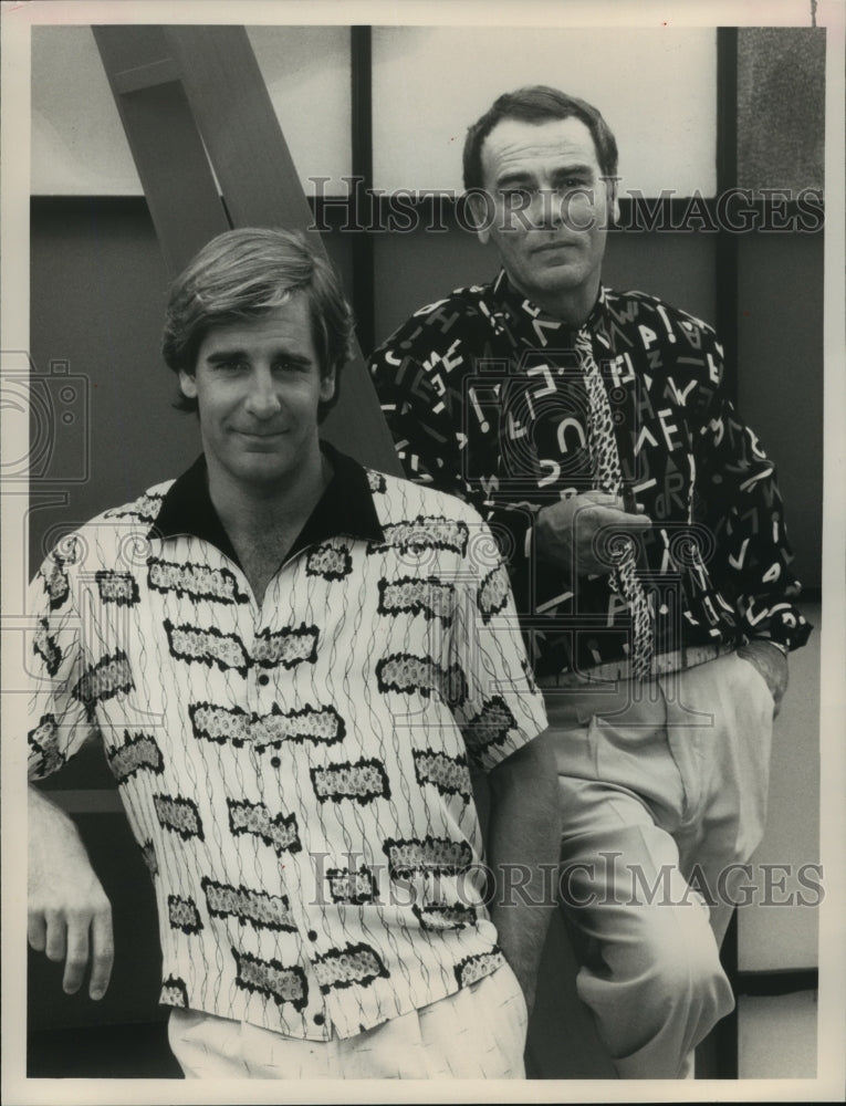 1989 Scott Bakula, Dean Stockwell for "Quantum Leap" NBC TV Series - Historic Images