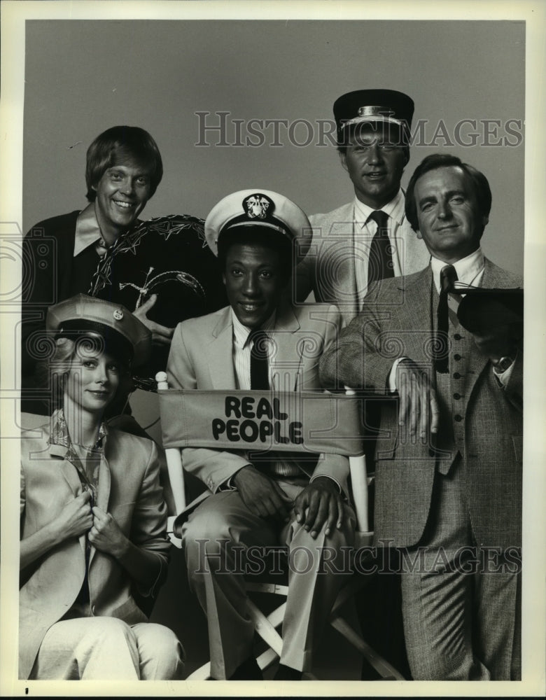 1979 Press Photo &quot;Real People&quot; - Co-Hosts Sarah Purcell, Skip Stephenson, Others - Historic Images