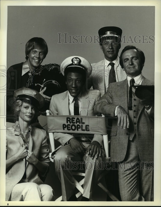 1979 Press Photo "Real People" - Co-Hosts Sarah Purcell, Skip Stephenson, Others - Historic Images