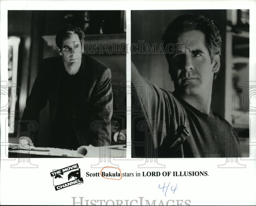 1997 Scott Bakula stars in Lord of Illusions, on The Movie Channel. - Historic Images