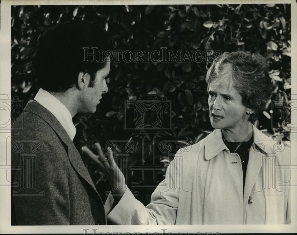 1980 Press Photo Steve Guttenberg, Barbara Barrie in "To Race the Wind" CBS - Historic Images