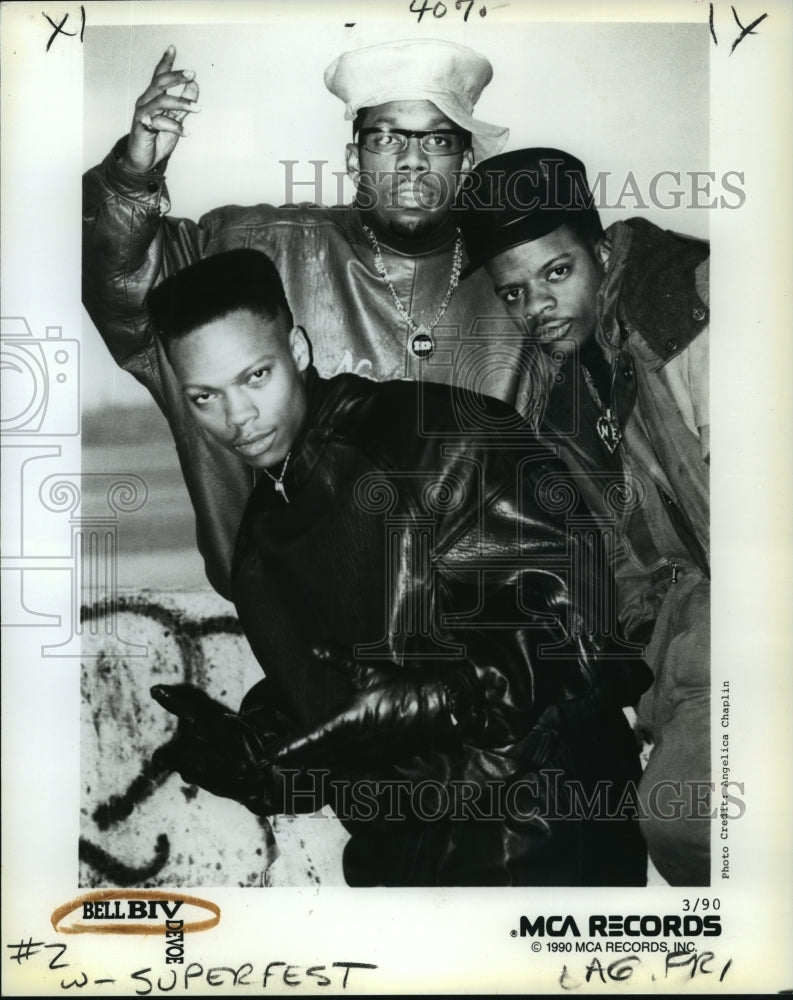 1990 Press Photo Bel Biv DeVoe, new jack swing group. - Historic Images