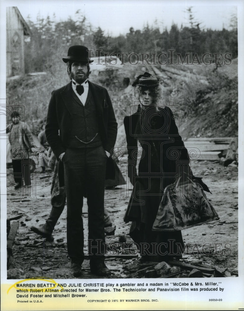 1971 Warren Beatty and Julie Christie star in McCabe &amp; Mrs. Miller. - Historic Images