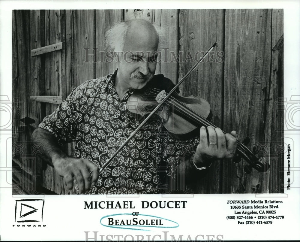 Michael Doucet of Beausoleil, American Cajun band from Louisiana. - Historic Images