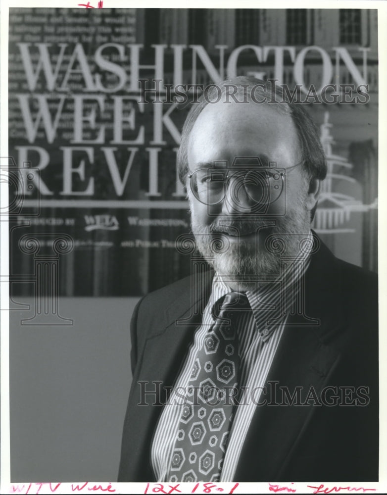 1994 Press Photo Ken Bode, WETA Senior Correspondent &quot;Washington Week in Review&quot;-Historic Images