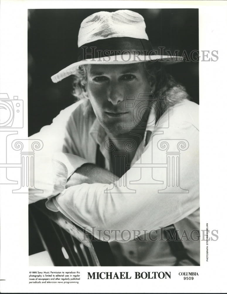 1995 Michael Bolton, Singer-Songwriter with Columbia Records - Historic Images