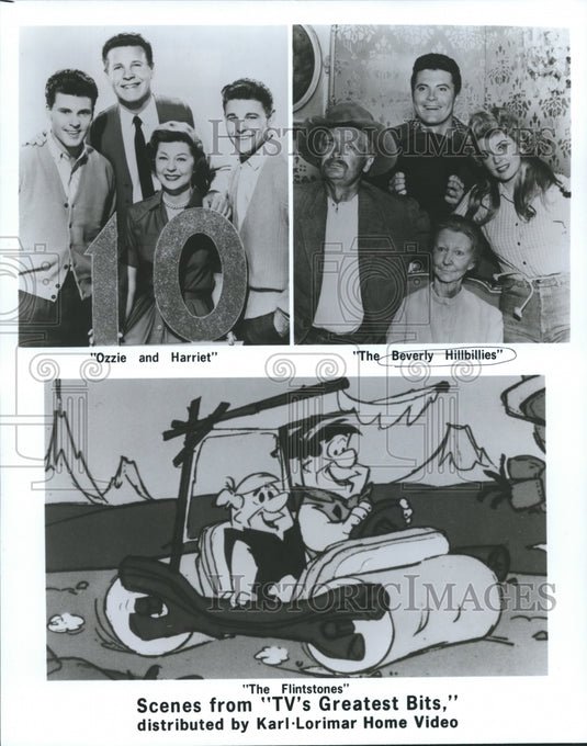 1987 Press Photo Scenes from "TV's Greatest Bits" "Ozzie and Harriet" etc. - Historic Images