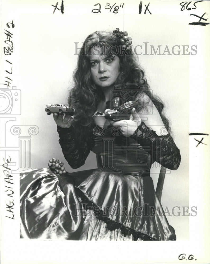 1983 Sandra Blair as Queen Marguerite Deville, Krewe of Clones - Historic Images