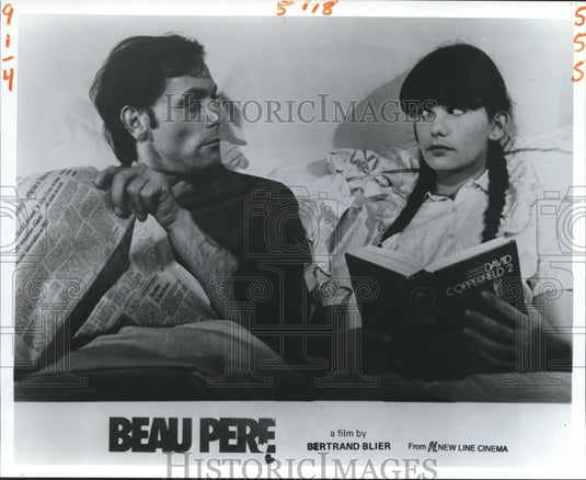1983 Press Photo "Beau Pere" stars, Patrick Dewaere and Ariel Besse - Historic Images