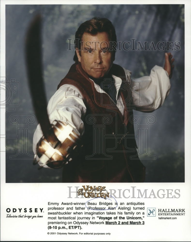 2001 Press Photo Beau Bridges in Voyage of the Unicorn, on Odyssey Network.- Historic Images