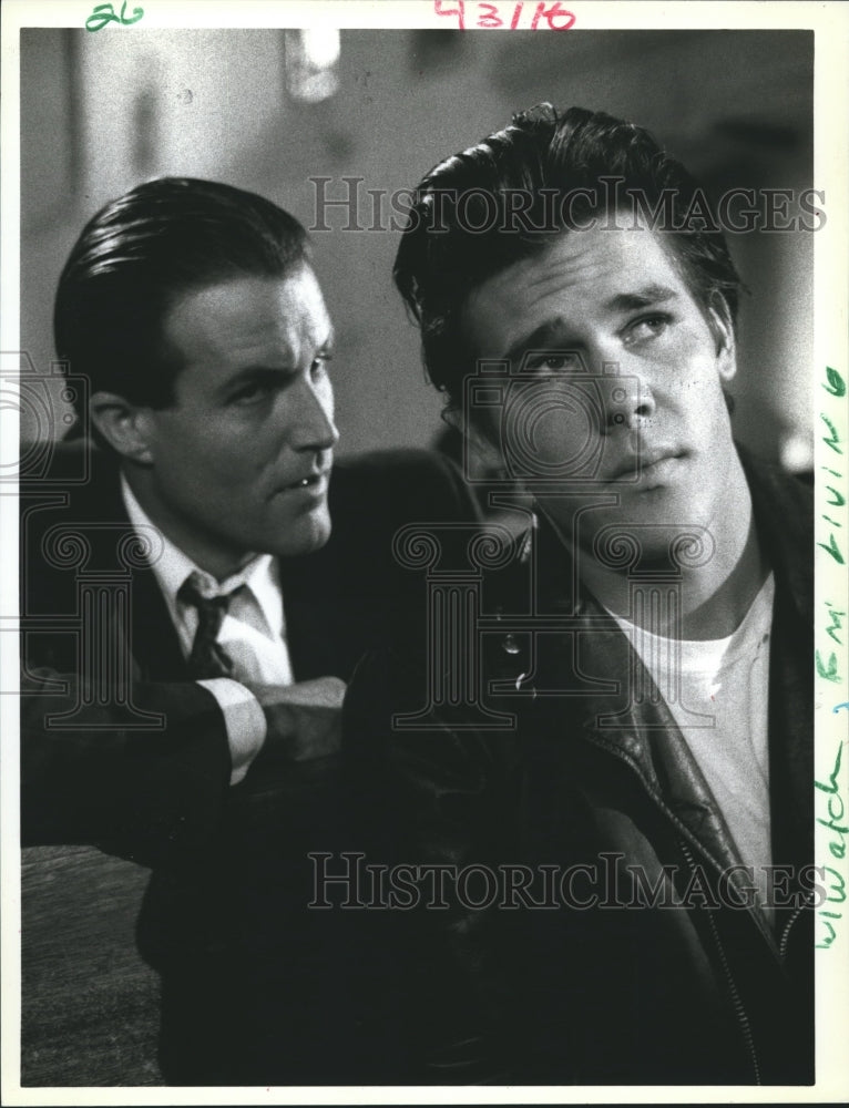 1987 Michael Woods &amp; Josh Brolin star in &quot;Private Eye&quot; on NBC - Historic Images