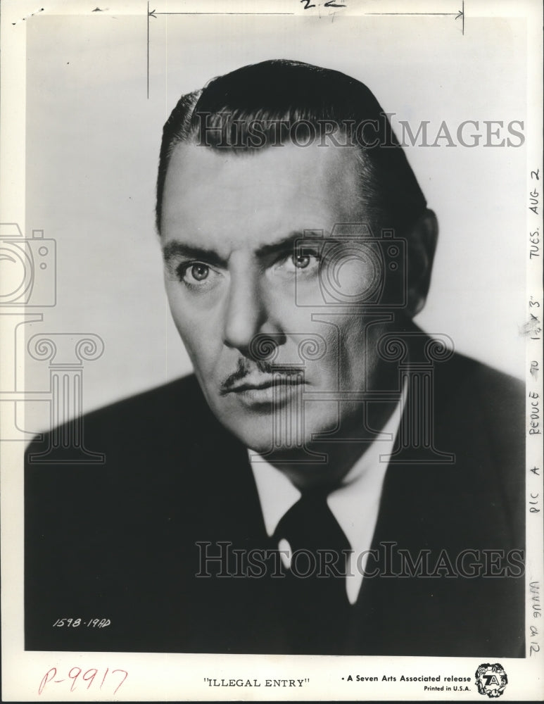 1966 George Brent stars in Illegal Entry. - Historic Images